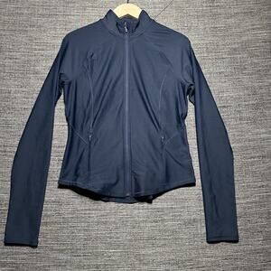 Old Navy Active Jacket Women's Medium Blue Powersoft Full Zip Running Athletic